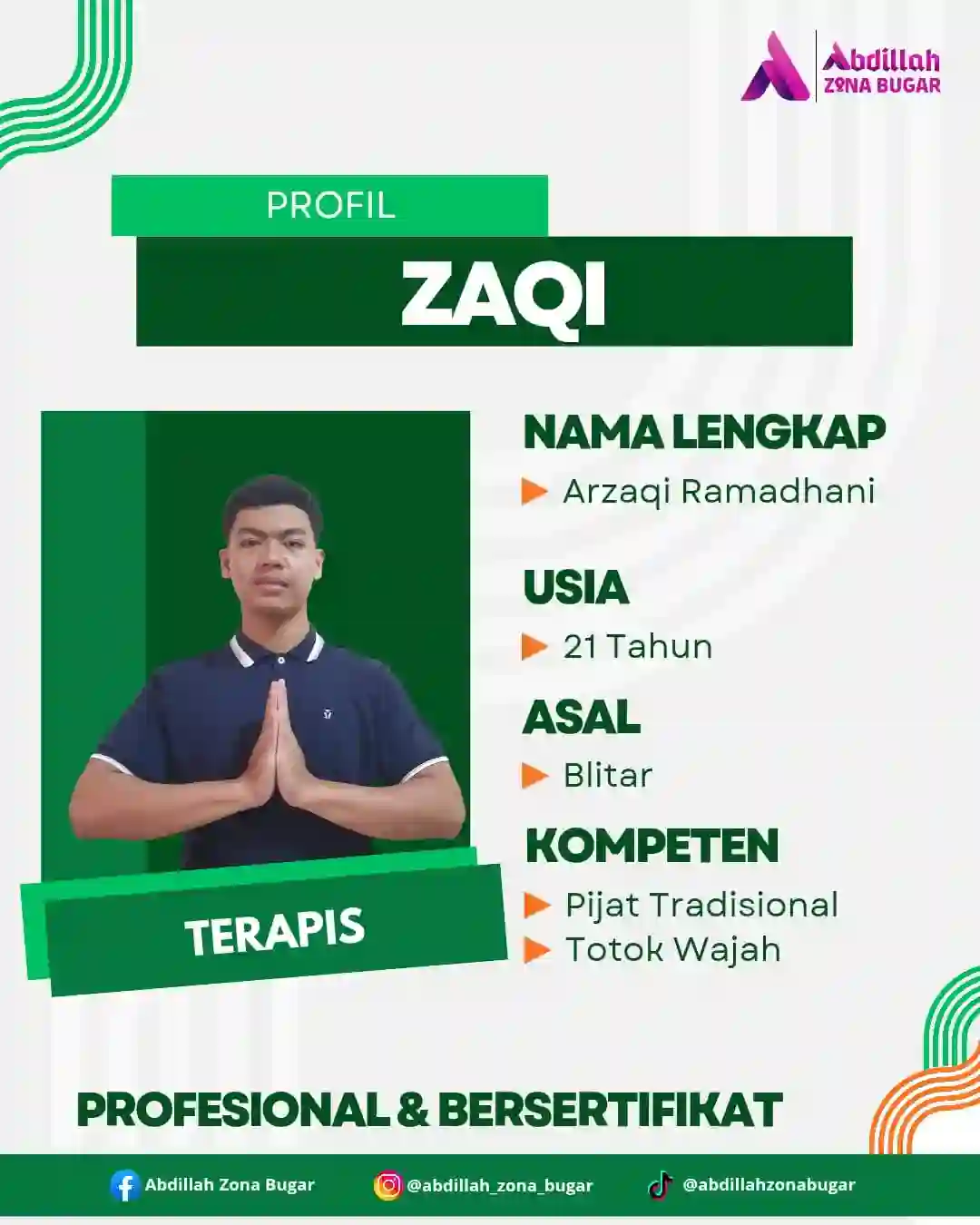 Arzaqi Ramadhani - Terapis
