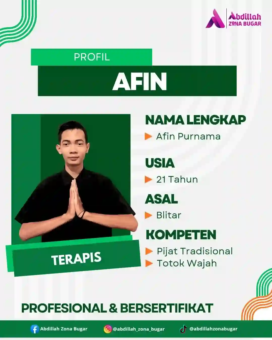 Afin Purnama - Terapis