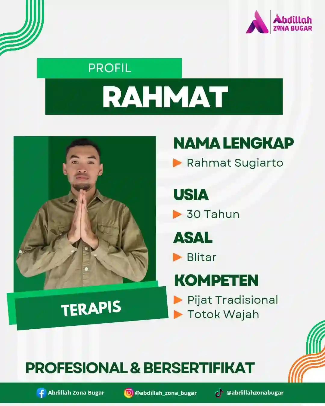 Rahmat Sugiarto - Terapis