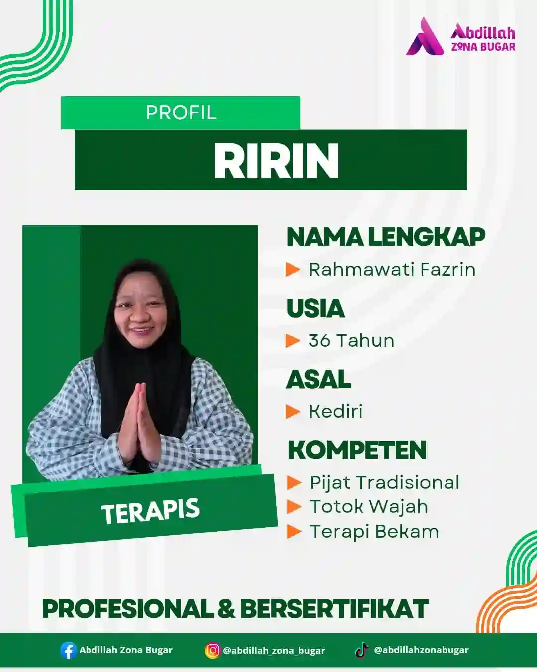 Rahmawati Fazrin - Terapis