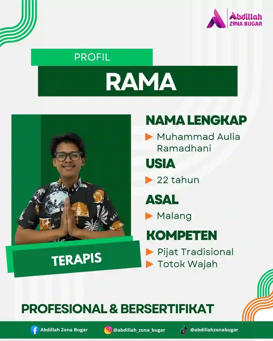 Muhammad Aulia Ramadhani - Terapis
