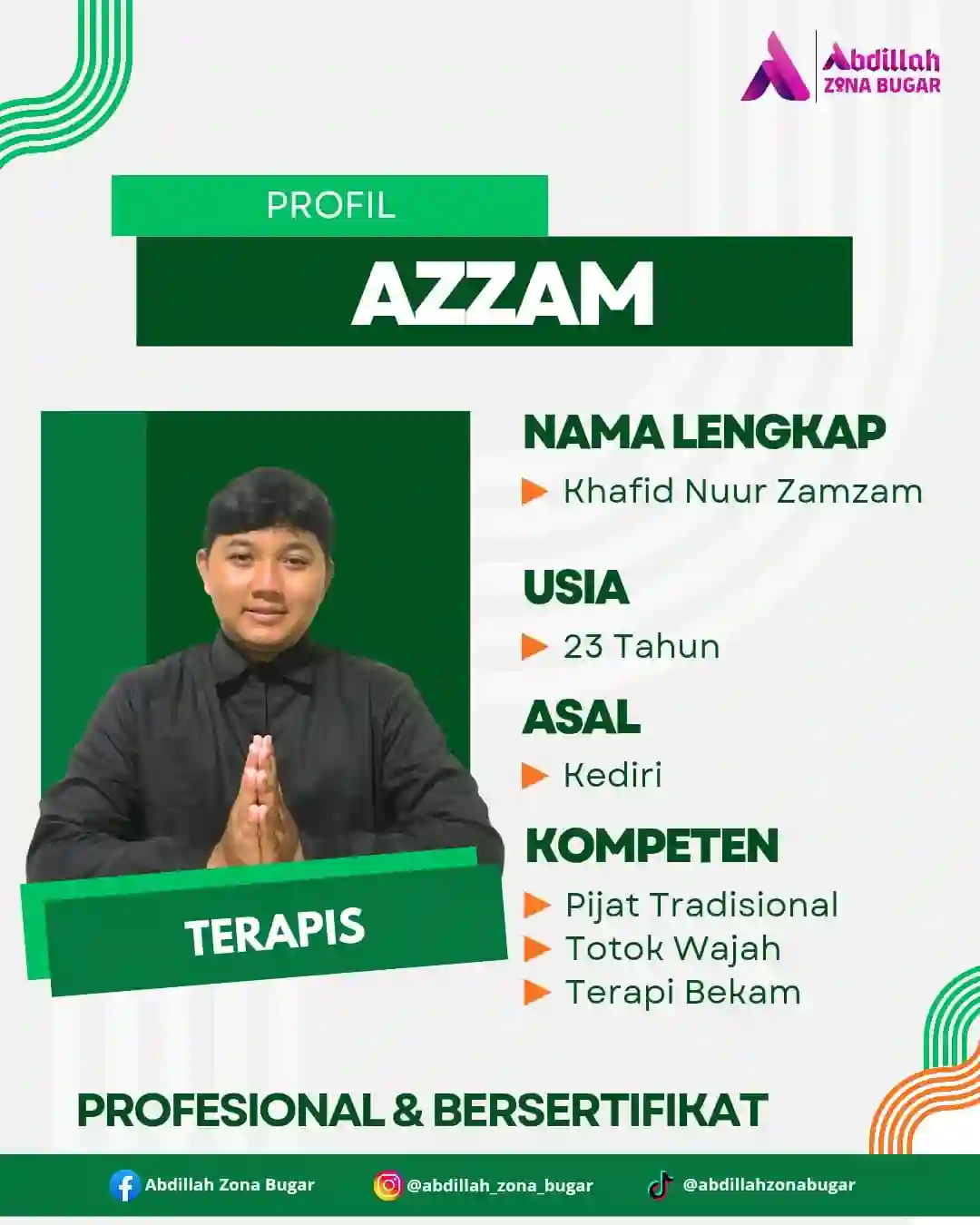 Khafid Nuur Zamzam - Terapis