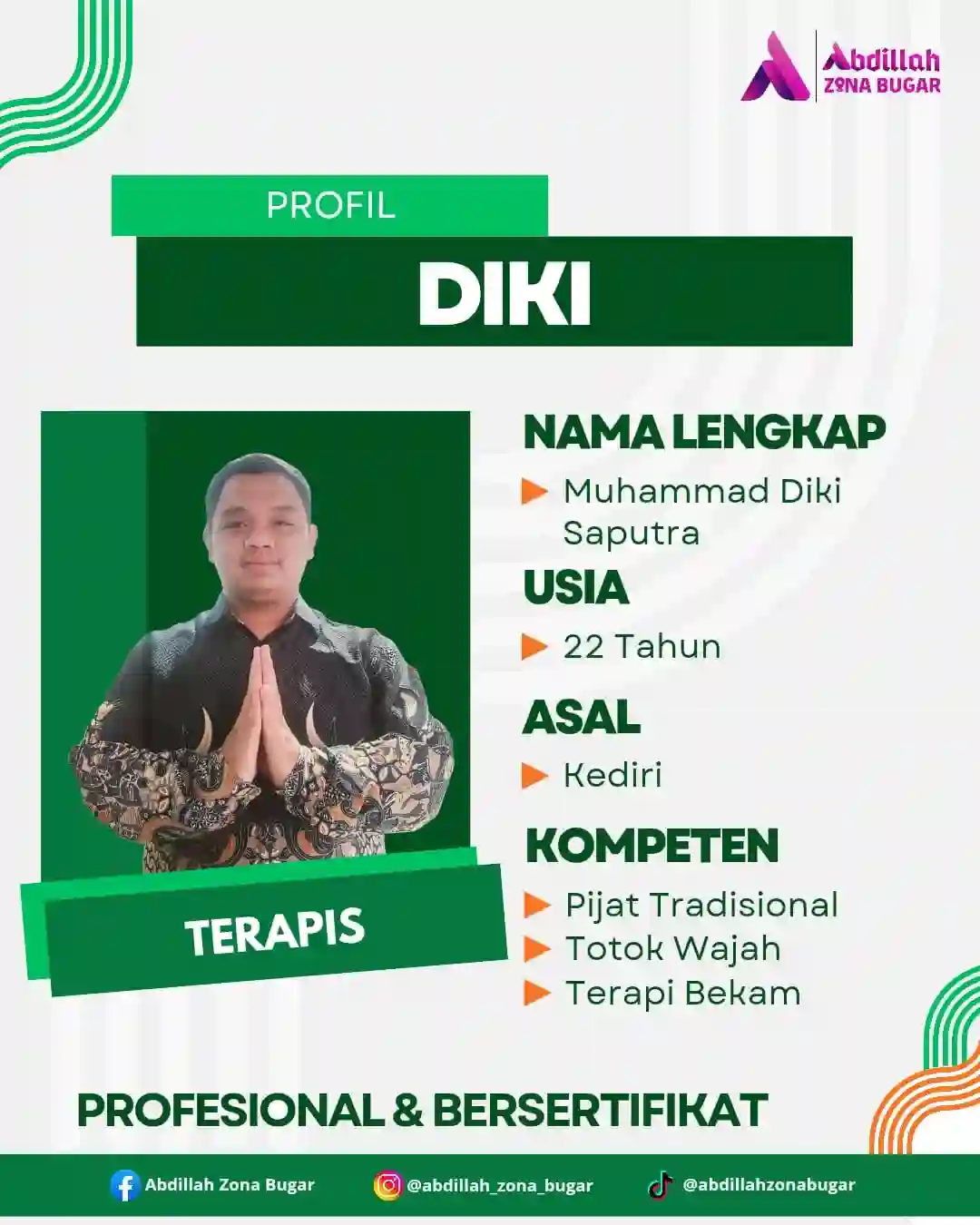 Muhammad Diki Saputra - Terapis